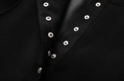 Black Snap Button Long Sleeve Shirt | Jennie - BlackPink -Amped Apparel Jennie BlackPink Black Snap Button Long Sleeve Shirt 6 600x397 1