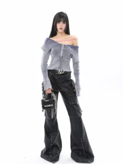 Blue Off-Shoulders Ribbed Top | Jennie - BlackPink -Amped Apparel Jennie BlackPink Blue Off Shoulders Ribbed Top 2 600x800 1