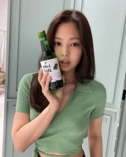 Green Collared Wrap Crop Top | Jennie - BlackPink -Amped Apparel Jennie BlackPink Green Knitted Wrap Top 15 600x750 1