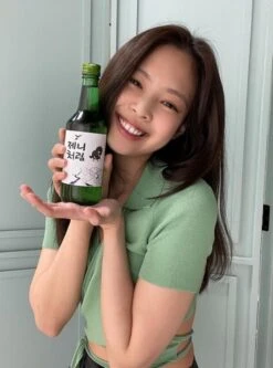 Green Collared Wrap Crop Top | Jennie - BlackPink -Amped Apparel Jennie BlackPink Green Knitted Wrap Top 16 600x810 1