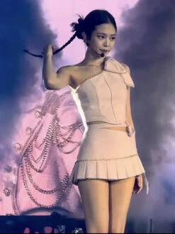 Pink Crystal Embellished Asymmetric Top | Jennie - BlackPink -Amped Apparel Jennie BlackPink Pink Crystal Embellished Asymmetric Top 10 600x800 1