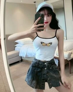 White Butterfly Crop Top | Jennie - BlackPink 13 White Butterfly Crop Top | Jennie - BlackPink -Amped Apparel Jennie BlackPink White Butterfly Crop Top 4 600x750 1