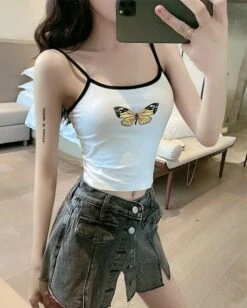 White Butterfly Crop Top | Jennie - BlackPink 14 White Butterfly Crop Top | Jennie - BlackPink -Amped Apparel Jennie BlackPink White Butterfly Crop Top 5 600x749 1