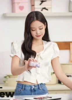 White Satin Puff Sleeve Blouse | Jennie - BlackPink -Amped Apparel Jennie BlackPink White Satin Puff Sleeve Blouse 1 600x836 1