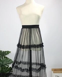 Amped Apparel 29 Amped Apparel -Amped Apparel Jihyo Twice Black Sheer Tutu Midi Skirt 3 600x750 1