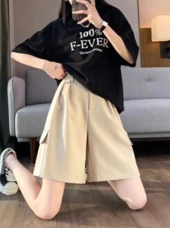 Beige Mid-Length Wide Leg Shorts | Jimin - BTS 14 Beige Mid-Length Wide Leg Shorts | Jimin - BTS -Amped Apparel Jimin BTS Beige Mid Length Wide Leg Shorts 6 600x806 1