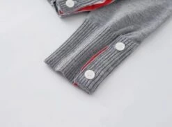 Grey Sweatshirt With Stripe Detail | Jin - BTS -Amped Apparel Jin BTS Grey Sweatshirt With Stripe Detail 4 600x444 1