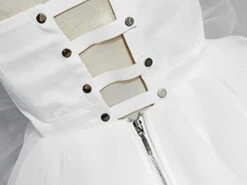 White Tulle Flower Embellished Dress | Jisoo - BlackPink -Amped Apparel Jisoo BlackPink White Tulle Flower Embellished Dress 1 600x449 1