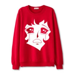 Red Crying Anime Sweatshirt | Jisoo - BlackPink