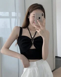 White Sling Cropped Top | Joy - Red Velvet -Amped Apparel Joy Red Velvet White Sling Cropped Top 11 600x748 1