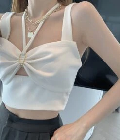 White Sling Cropped Top | Joy - Red Velvet -Amped Apparel Joy Red Velvet White Sling Cropped Top 12 600x703 1