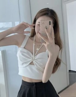 White Sling Cropped Top | Joy - Red Velvet -Amped Apparel Joy Red Velvet White Sling Cropped Top 17 600x760 1