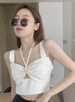 White Sling Cropped Top | Joy - Red Velvet -Amped Apparel Joy Red Velvet White Sling Cropped Top 18 600x817 1