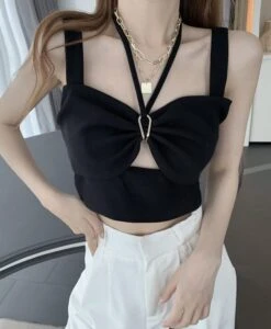 White Sling Cropped Top | Joy - Red Velvet -Amped Apparel Joy Red Velvet White Sling Cropped Top 9 600x729 1