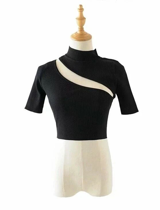 Pink Slant Chest Cut Crop Top | Joy - Red Velvet 7 Pink Slant Chest Cut Crop Top | Joy - Red Velvet - Image 5