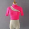Pink Slant Chest Cut Crop Top | Joy - Red Velvet 2 Pink Slant Chest Cut Crop Top | Joy - Red Velvet -Amped Apparel Joy Slant Chest Cut Crop Top 9 e1643892313211