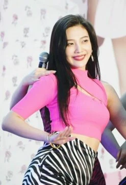 Pink Slant Chest Cut Crop Top | Joy - Red Velvet 35 Pink Slant Chest Cut Crop Top | Joy - Red Velvet -Amped Apparel Joy Slant Chest Cut Crop Top Inspiration 1 e1643892239338