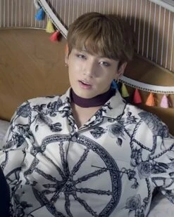 Beige Wheel Printed Vintage Shirt | Jungkook - BTS -Amped Apparel Jungkook BTS Beige Wheel Printed Vintage Shirt 2 600x750 1