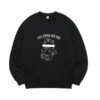 Black Cat-Printed Crew Neck Sweatshirt | Jungkook - BTS