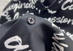 Black Short Sleeves Scribble Print Shirt | Jungkook - BTS -Amped Apparel Jungkook BTS Black Short Sleeves Scribble Print Shirt 3 600x416 1