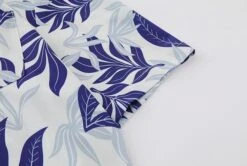 Blue Leaves Pattern Collared Shirt | Jungkook - BTS -Amped Apparel Jungkook BTS Blue Leaves Pattern Collared Shirt 2 600x404 1