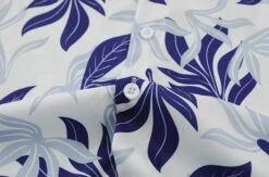 Blue Leaves Pattern Collared Shirt | Jungkook - BTS -Amped Apparel Jungkook BTS Blue Leaves Pattern Collared Shirt 4 600x395 1