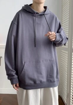 Grey Drawstring Hoodie | Jungkook - BTS -Amped Apparel Jungkook BTS Grey Drawstring Hoodie 2