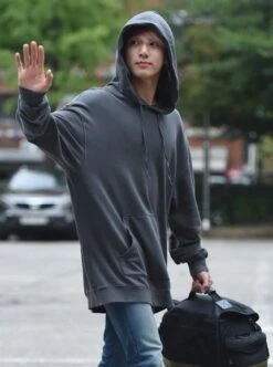 Grey Drawstring Hoodie | Jungkook - BTS -Amped Apparel Jungkook BTS Grey Drawstring Hoodie 3 1