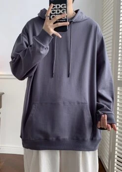 Grey Drawstring Hoodie | Jungkook - BTS -Amped Apparel Jungkook BTS Grey Drawstring Hoodie 5