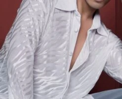 White Zebra Patterned Shirt | Jungkook - BTS -Amped Apparel Jungkook BTS White Zebra Patterned Shirt 6 600x487 1