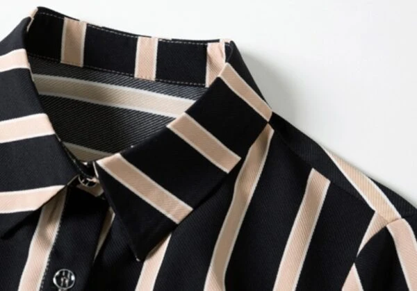 Striped Button-down Polo Shirt | Jungkook - BTS 9 Striped Button-down Polo Shirt | Jungkook - BTS - Image 7
