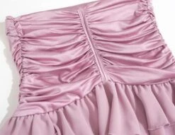 Pink Ruffled Layered Skirt | Lily - NMIXX -Amped Apparel Kyujin NMIXX Green Collared Short Sleeve Cardigan 8 600x463 1