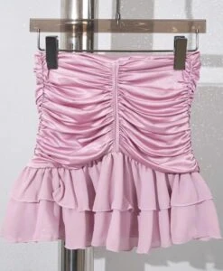 Pink Ruffled Layered Skirt | Lily - NMIXX