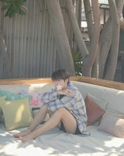 Light Blue Plaid Shirt | Renjun - NCT -Amped Apparel Light Blue Plaid Shirt Renjun NCT Idol 600x750 1