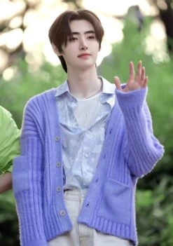 Lilac Floral Summer Shirt | Sunghoon - Enhypen -Amped Apparel Lilac Floral Summer Shirt Sunghoon Enhypen Idol 2