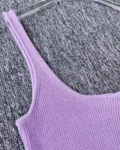 Lilac Knitted Bodycon Dress | Jennie - BlackPink -Amped Apparel Lilac Knitted Bodycon Dress Jennie BlackPink 3 600x749 1