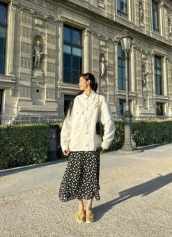 Black Polka-Dot Maxi Dress | Lisa - BlackPink -Amped Apparel Lisa BlackPink Black Polka Dot Maxi Dress 16 600x825 1