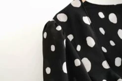 Black Polka-Dot Maxi Dress | Lisa - BlackPink -Amped Apparel Lisa BlackPink Black Polka Dot Maxi Dress 8 600x399 1