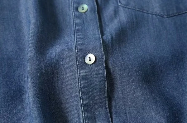 Blue Embroidered Collar Denim Shirt | Lisa - BlackPink 6 Blue Embroidered Collar Denim Shirt | Lisa - BlackPink - Image 4