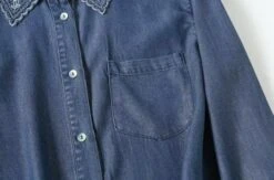 Blue Embroidered Collar Denim Shirt | Lisa - BlackPink 23 Blue Embroidered Collar Denim Shirt | Lisa - BlackPink -Amped Apparel Lisa BlackPink Blue Embroidered Collar Denim Shirt 11 600x396 1