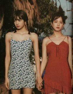 Blue Floral Sling Dress | Lisa - BlackPink -Amped Apparel Lisa BlackPink Blue Floral Sling Dress 1 600x771 1