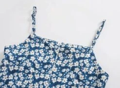 Blue Floral Sling Dress | Lisa - BlackPink -Amped Apparel Lisa BlackPink Blue Floral Sling Dress 14 600x440 1