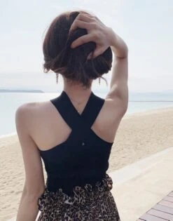 White Criss Cross Tank Top | Lisa - BlackPink -Amped Apparel Lisa BlackPink White Criss Cross Tank Top 14 600x766 1