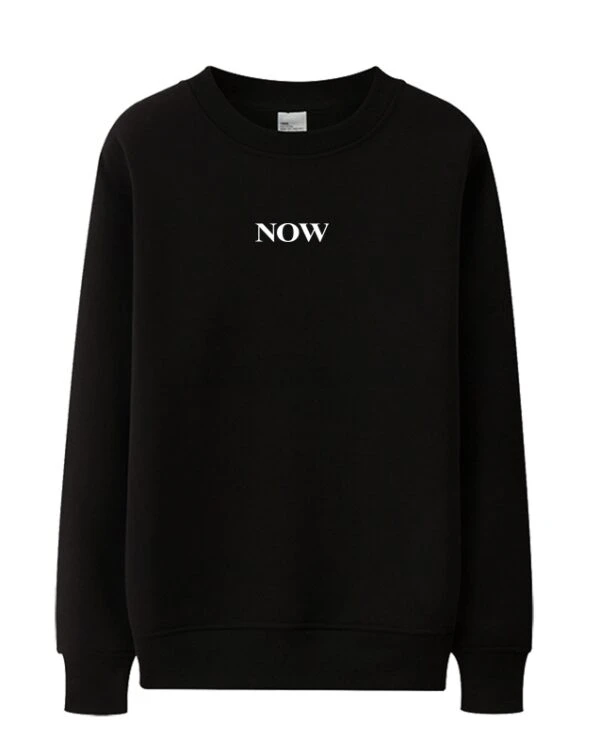 White "Now" Printed Sweatshirt | Lisa - BlackPink 4 White "Now" Printed Sweatshirt | Lisa - BlackPink - Image 2