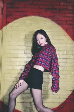 Red Plaid Crop Top | Lisa - BlackPink 18 Red Plaid Crop Top | Lisa - BlackPink -Amped Apparel Lisa Red Plaid Sweatshirt 1