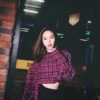 Red Plaid Crop Top | Lisa - BlackPink -Amped Apparel Lisa Red Plaid Sweatshirt 5 600x900 1