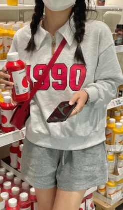 Blue 1990 Zip Collared Sweatshirt | MJ - Astro -Amped Apparel MJ Astro Blue 1990 Zip Polo Sweater 9