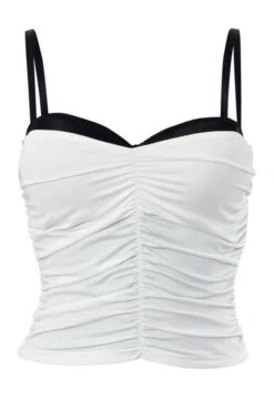 White Padded Camisole Top | Mina - Twice -Amped Apparel Mina Twice White Padded Camisole Top 10