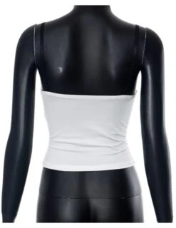 White Padded Camisole Top | Mina - Twice -Amped Apparel Mina Twice White Padded Camisole Top 4 600x778 1