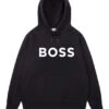 Black 'BOSS' Print Hoodie | Mingyu - Seventeen -Amped Apparel Mingyu Seventeen Black BOSS Print Hoodie 1